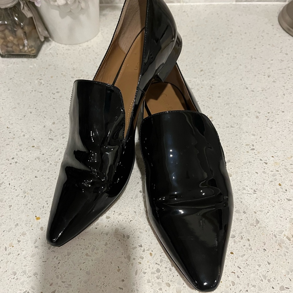 Calvin Klein Black Patent Leather Loafers